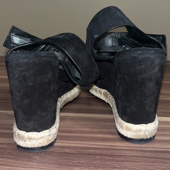 Balenciaga rope track suede leather wedge sandals. - Picture 9 of 16